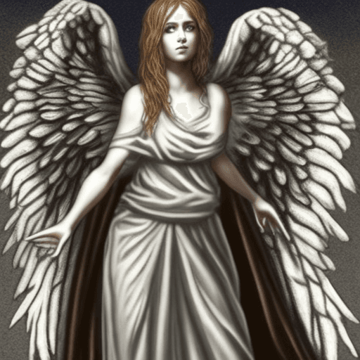 AI generated: Full body, gothic biblically accurate angel