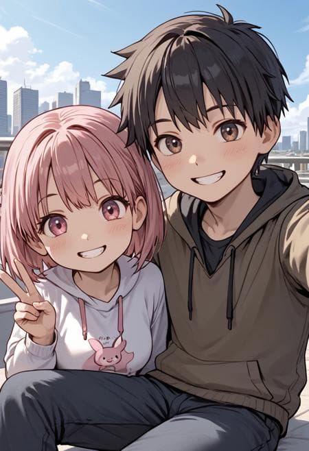 Chibi Boy And Girl(Deformed Character) Hetero Concept