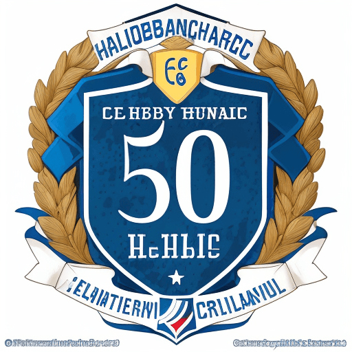 AI generated: Create a celebratory logo for the 60th anniversary of the Handball Club of Crépy-en-Valois (HBCC). T...