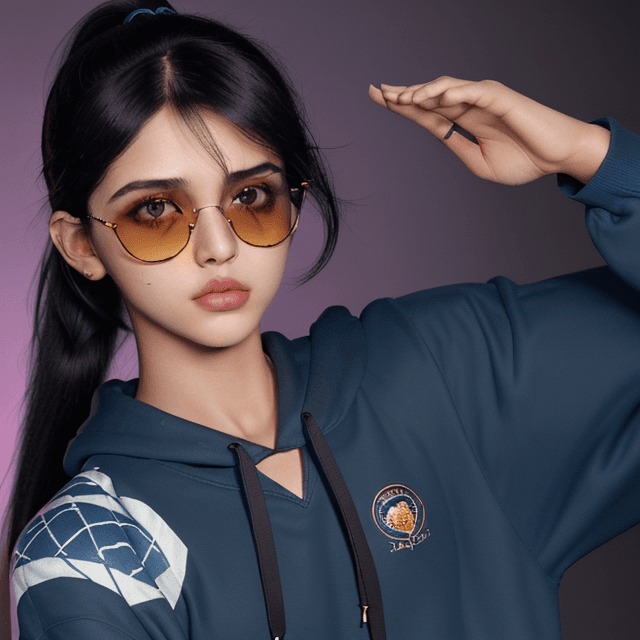 AI generated: (masterpiece, best quality, alhaitham), male, 20years old, sunglasses, glowing eyes, solo, black hai...