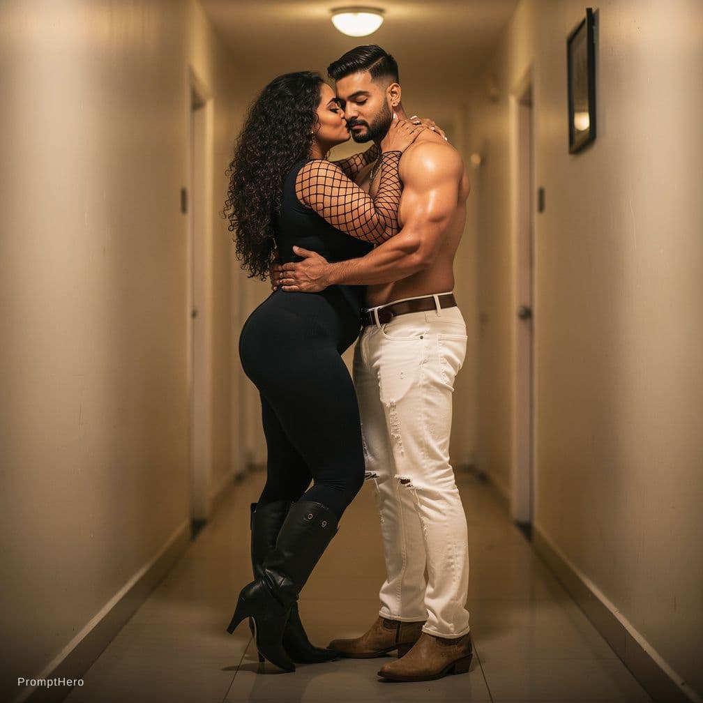 AI generated: Naughty couple, sexy couple, intimate couple, lusty couple, Indian couple, husband and wife, boyfrie...