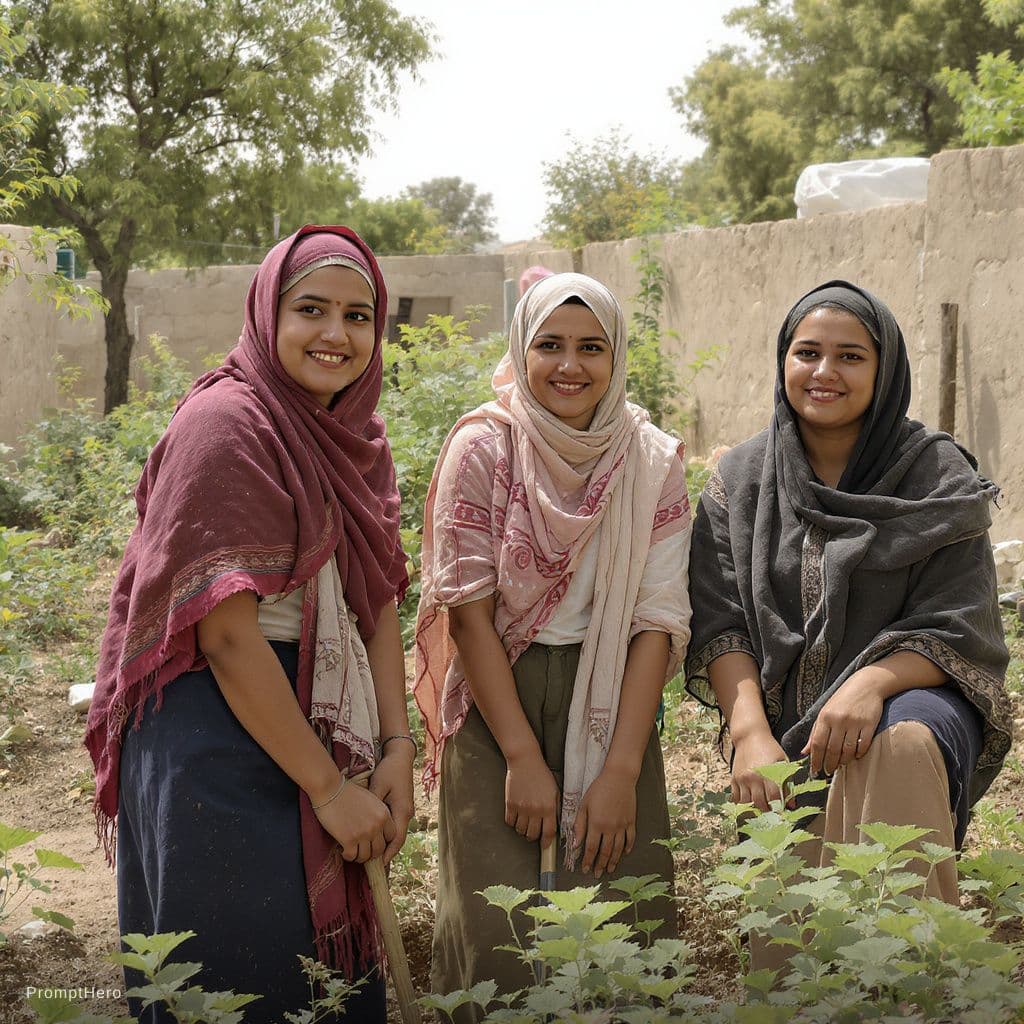 AI generated: Three 18, 19, 20 years old poor BROWN skinned UGLY afghan girls with very big chest and pregnant bel...