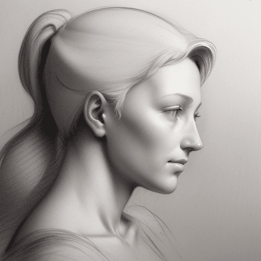 AI generated: stunning sketch portrait by Michelangelo, charcoal drawing, face only, an absolutely gorgeous woman,...