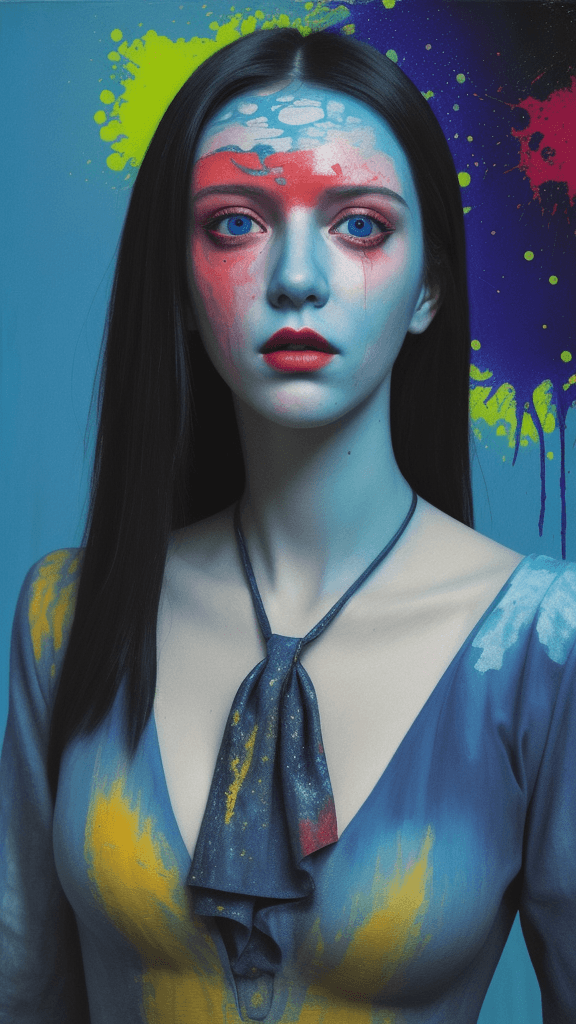 AI generated: horror portraits and cities surreal ist literature style pop art in an impressionistic style impress...