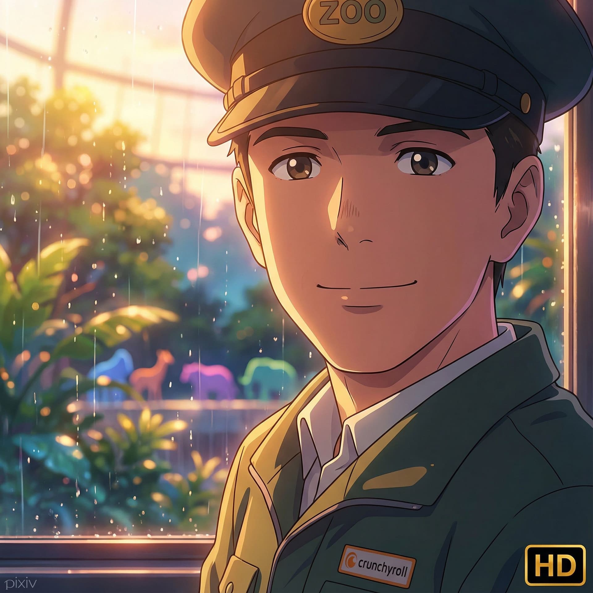 AI generated: High quality portrait of zoo he Bob. Art by Makoto Shinkai, Crunchyroll, pixiv, danbooru, HD, headsh...