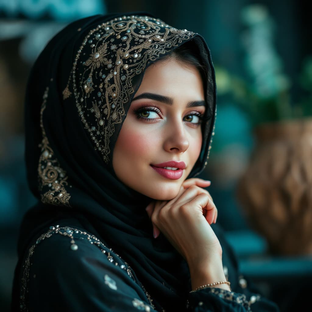 AI generated: I want to see a beautiful arab girl with her face and nyloned soles

