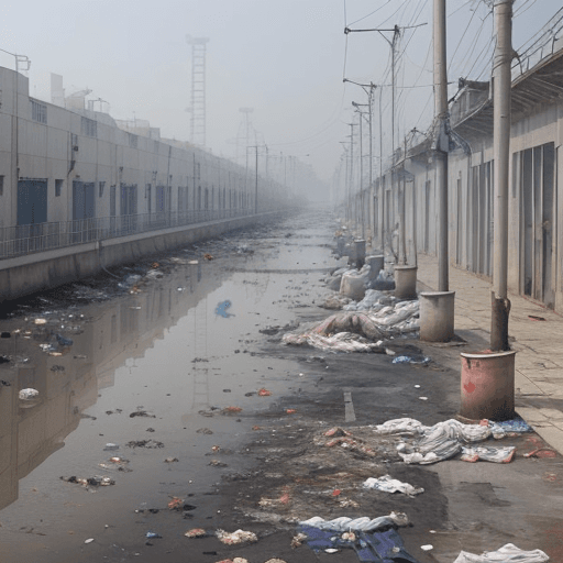AI generated: environment problems and the pollution caused by the textile industry and non-professional laundries