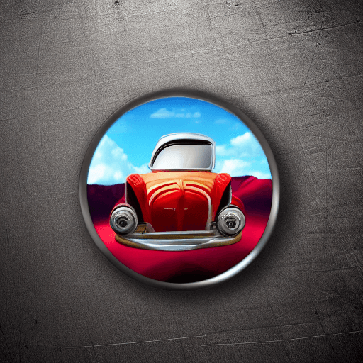 AI generated: logo icon, 3d, fusca, adventure, graphic design, realistc, High detail RAW color art, paisagem, 8k