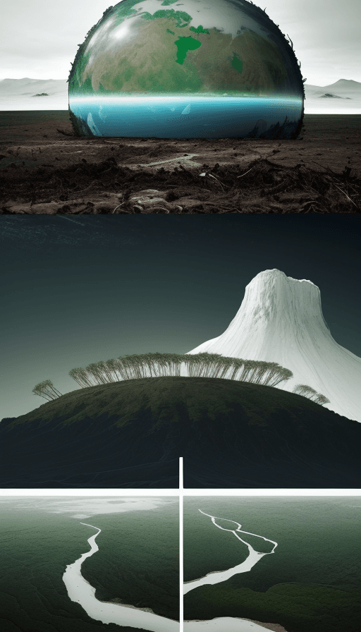 AI generated: Create a poster for an environmental awareness campaign called "Save Our Planet," featuring a striki...