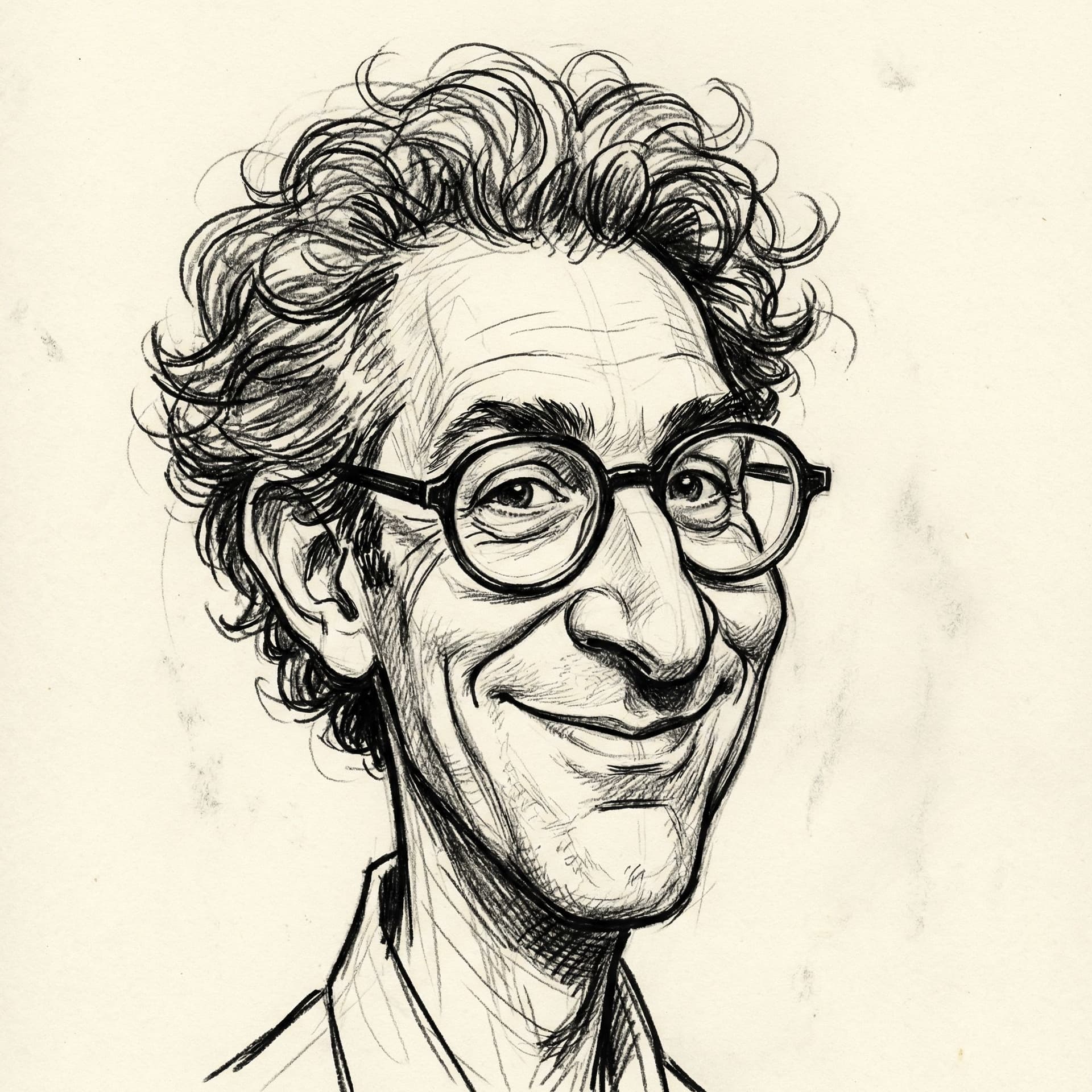 AI generated: Create a hand-drawn cartoon caricature with visible sketch lines and expressive strokes. 
Artistical...