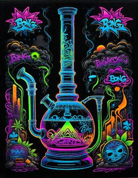 Black Neon Graffiti Style
