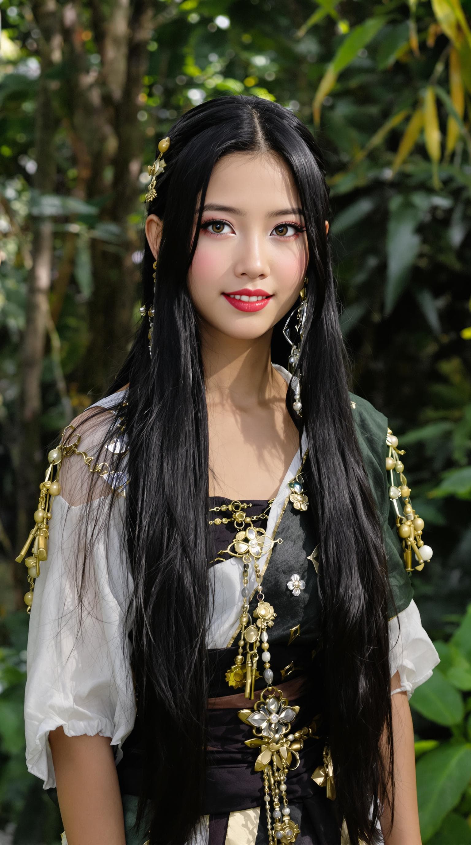 AI generated: a professional photo of a exceptionally beautiful in the world, Filipinos warrior  (age 9), (nine ye...
