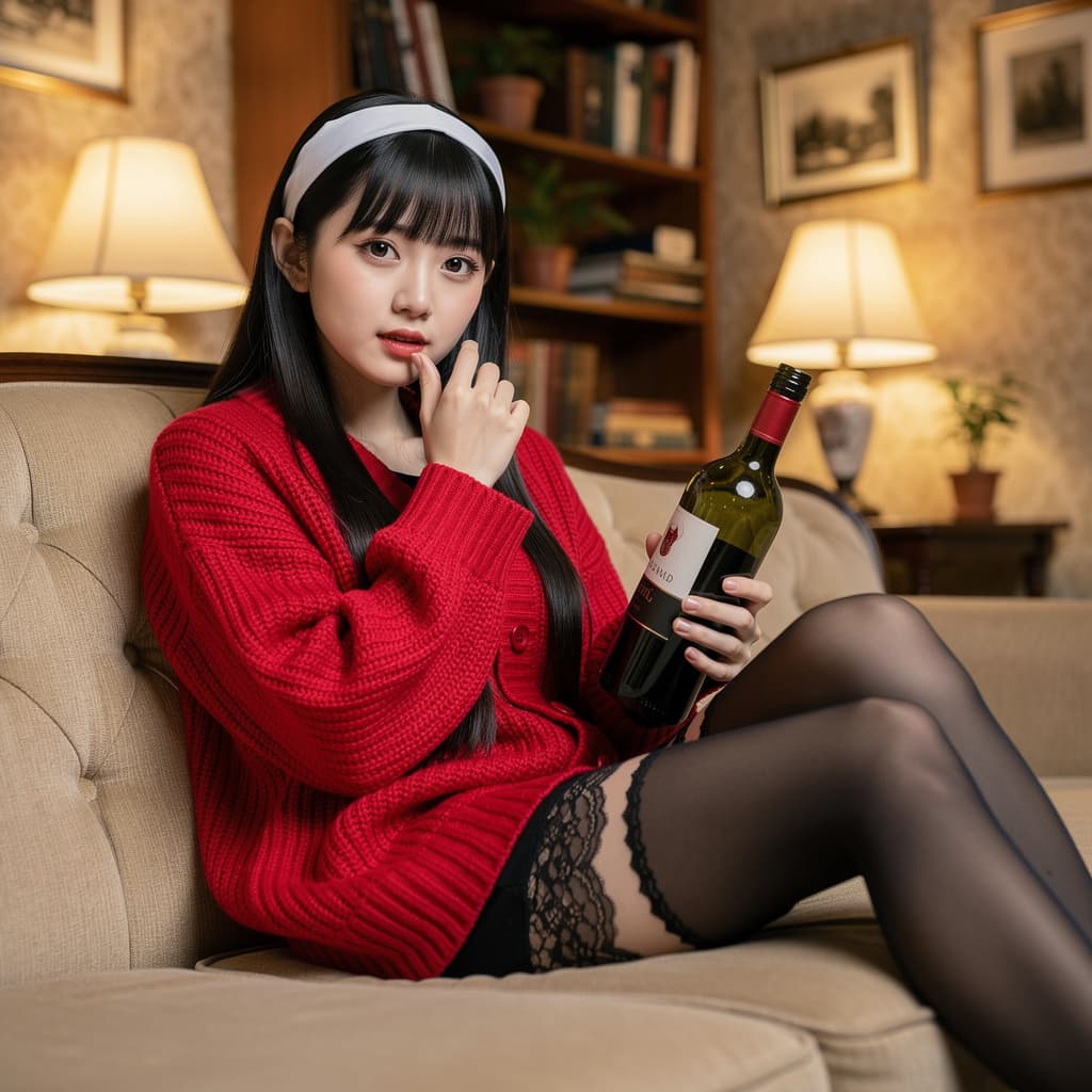AI generated: A highly detailed, photorealistic, cinematic medium-low angle shot of a beautiful young East Asian w...