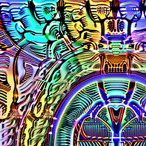 AI generated: A digital brain representation that combines AI and business 