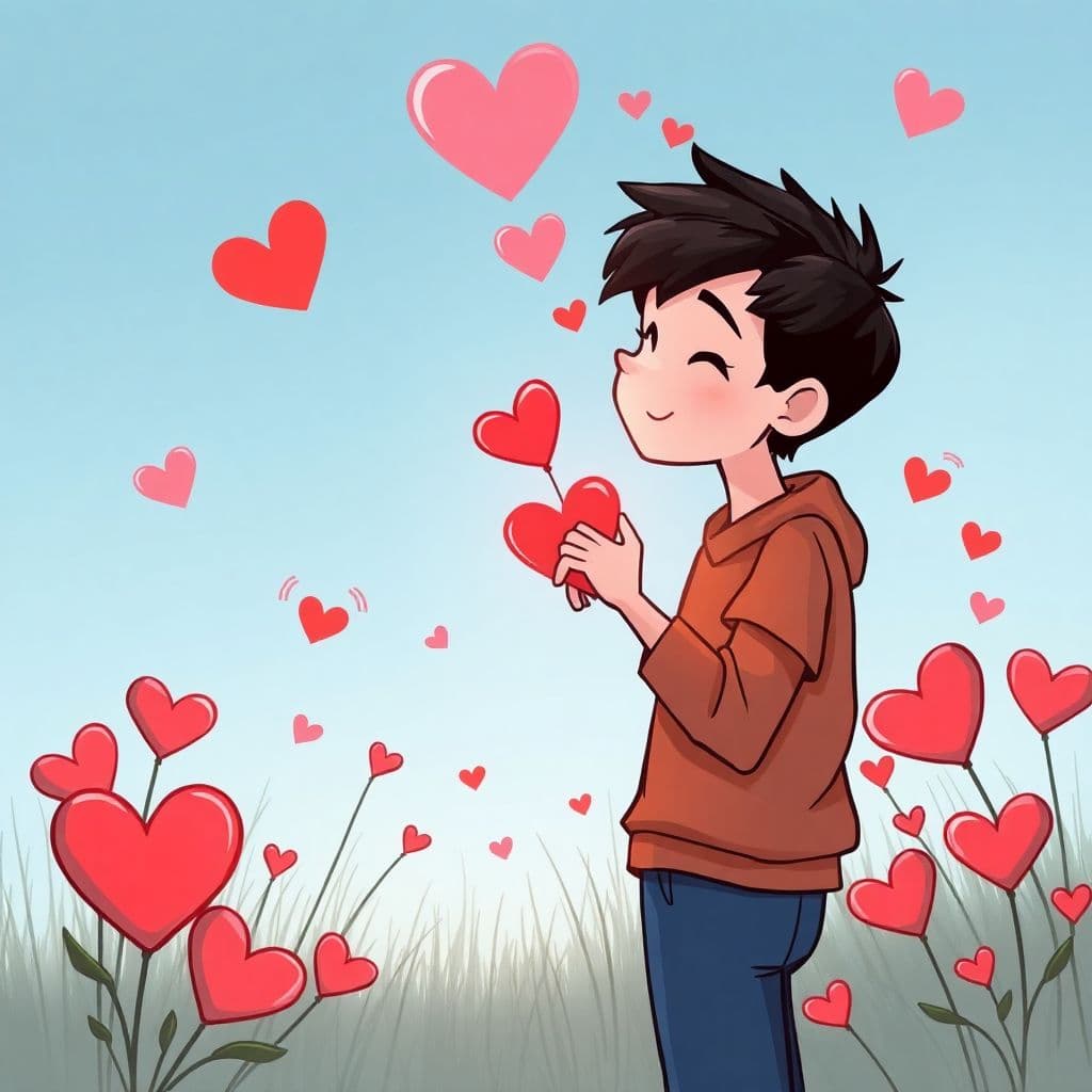 AI generated: valentine design, in the style of graphic novel inspired illustrations, sketchfab, fernando amorsolo...