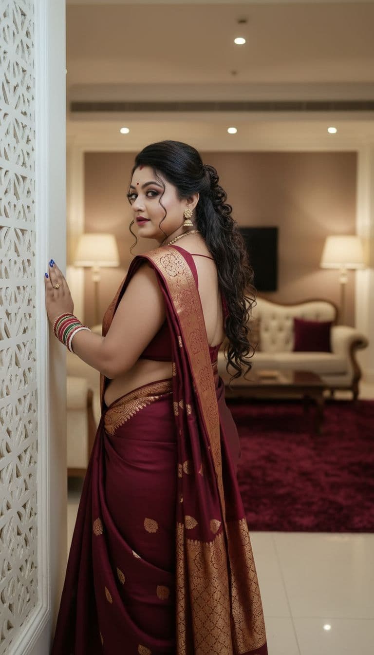 AI generated: full body view  of most beautiful girl as most beautiful indian realstic girl with plus size FLAT st...