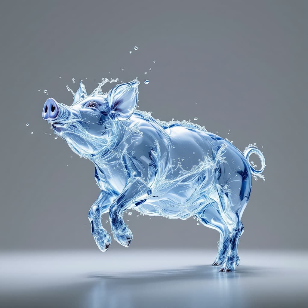 AI generated: A dynamic and artistic representation of a man made entirely out of water. The manappears to be in m...