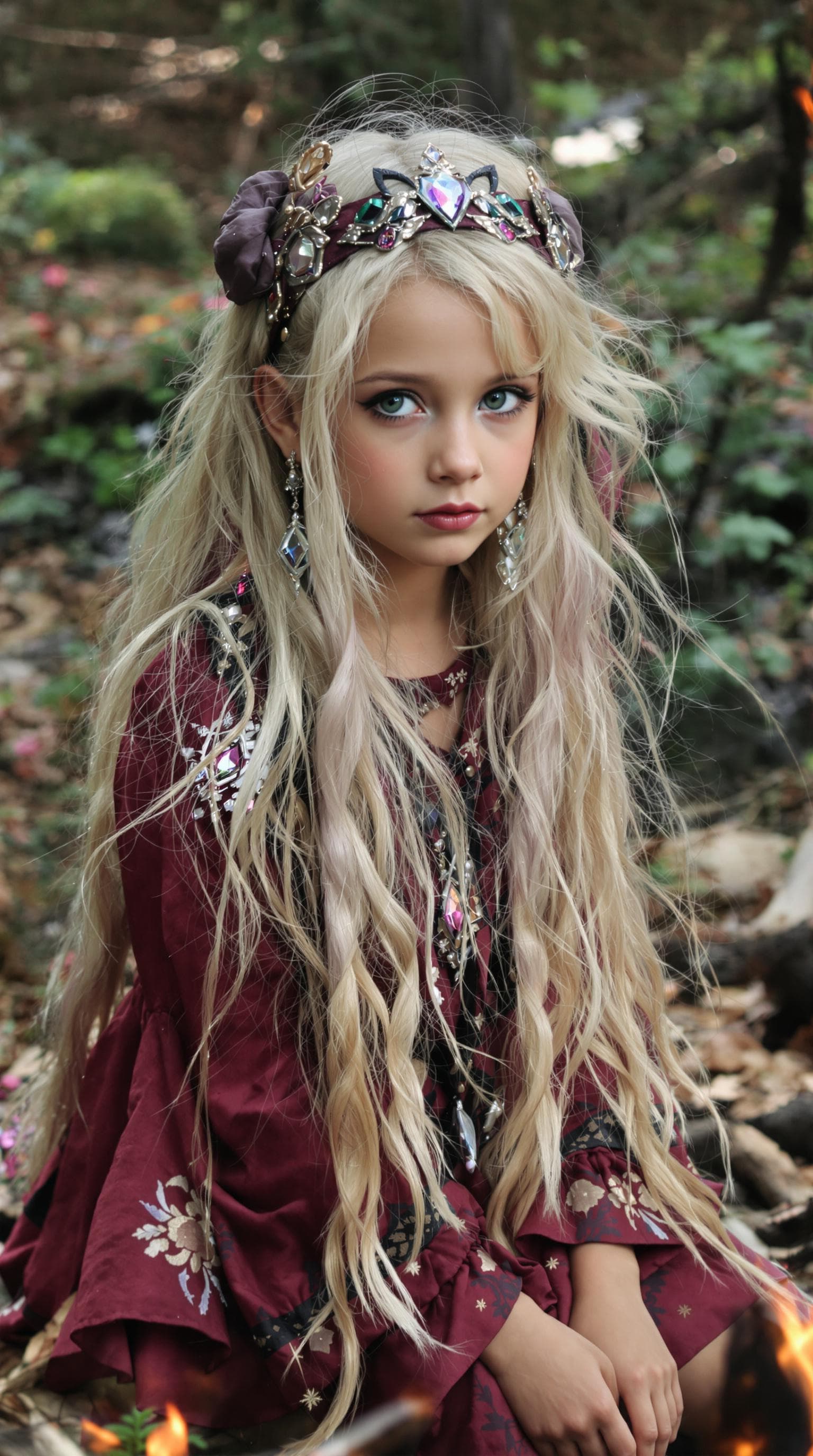 AI generated: a professional photo of a exceptionally of the most beautiful girl in the world, Transylvanian gypsy...
