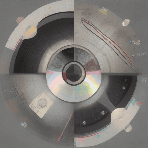 AI generated: An image depicting various materials needed for constructing a simple spectroscope. In the center of...