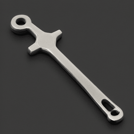 AI generated: draw in black of a spanner crossed with a micro, 

