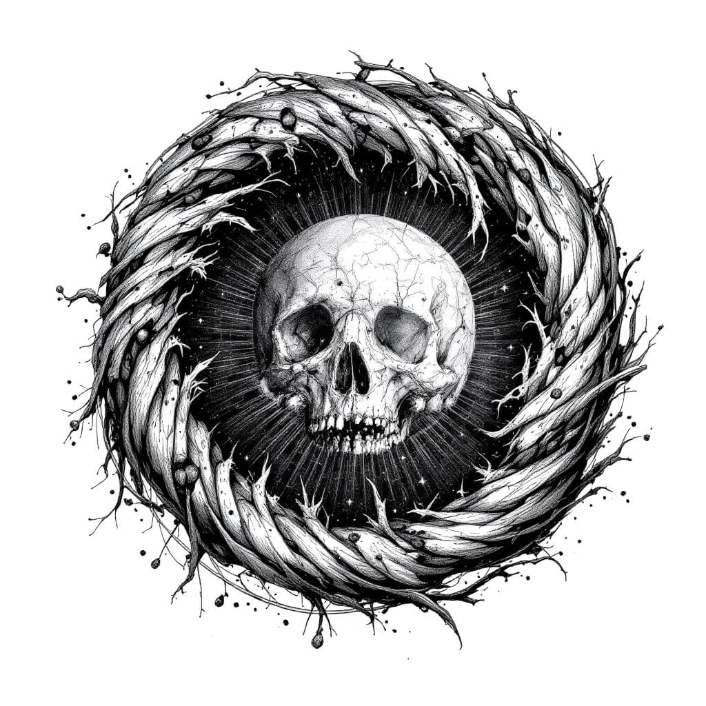 AI generated: logo black and white drawing