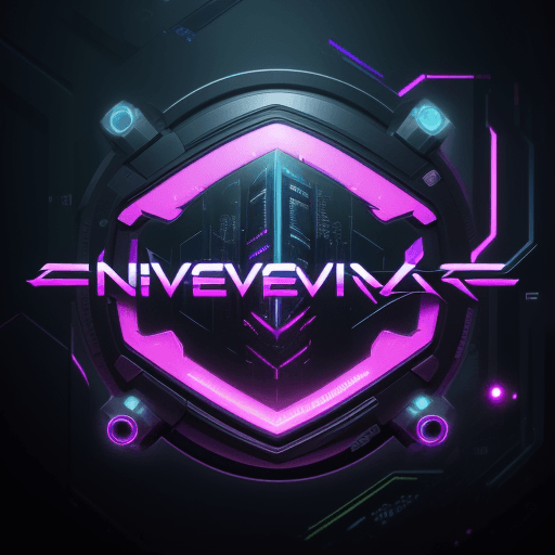 AI generated: cyberpunk design, logo with name "Neverene", HDR, 4k, high resolution