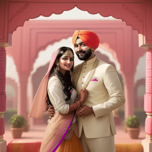 AI generated: In the heart of Punjab, amidst the vibrant colors of saris and the fragrant scent of jasmine, we mee...