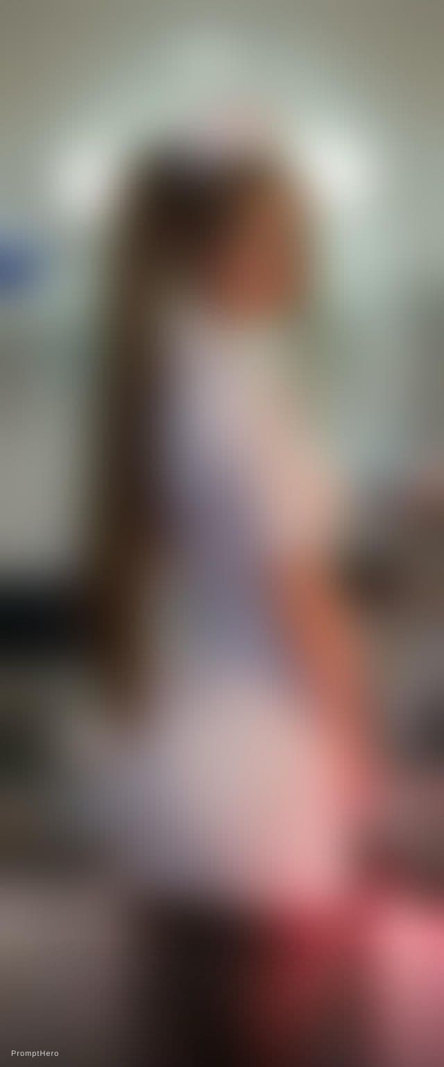 AI generated: A playful yet provocative scene of a curvy nurse with an hourglass figure and soft athletic thighs, ...