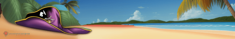 AI generated: a cat with a (pirate hat:1.2) on a tropical beach, ~*~Enhance~*~ , in the style of Clyde Caldwell, v...