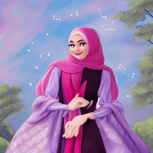 AI generated: Disney princess in hijab