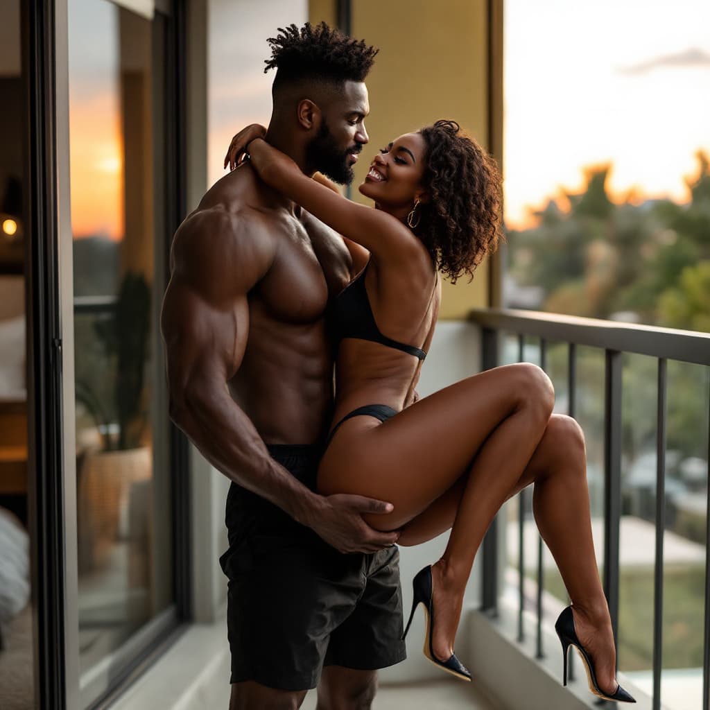 AI generated: Beautiful Naughty Couple , sexy, Sex, Private, Naughty Pose , Husband wife Naughty and Lusty, Husban...
