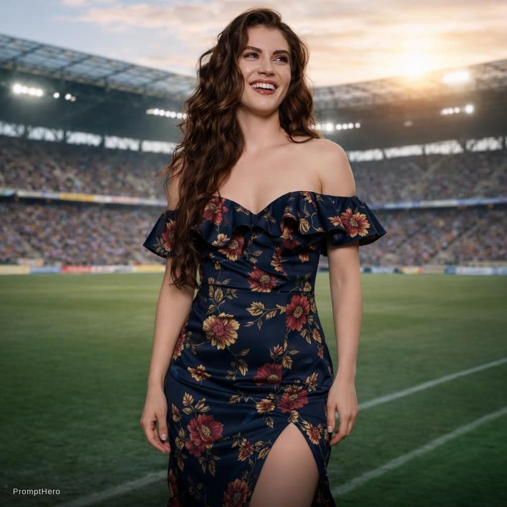 AI generated: girl in stadium