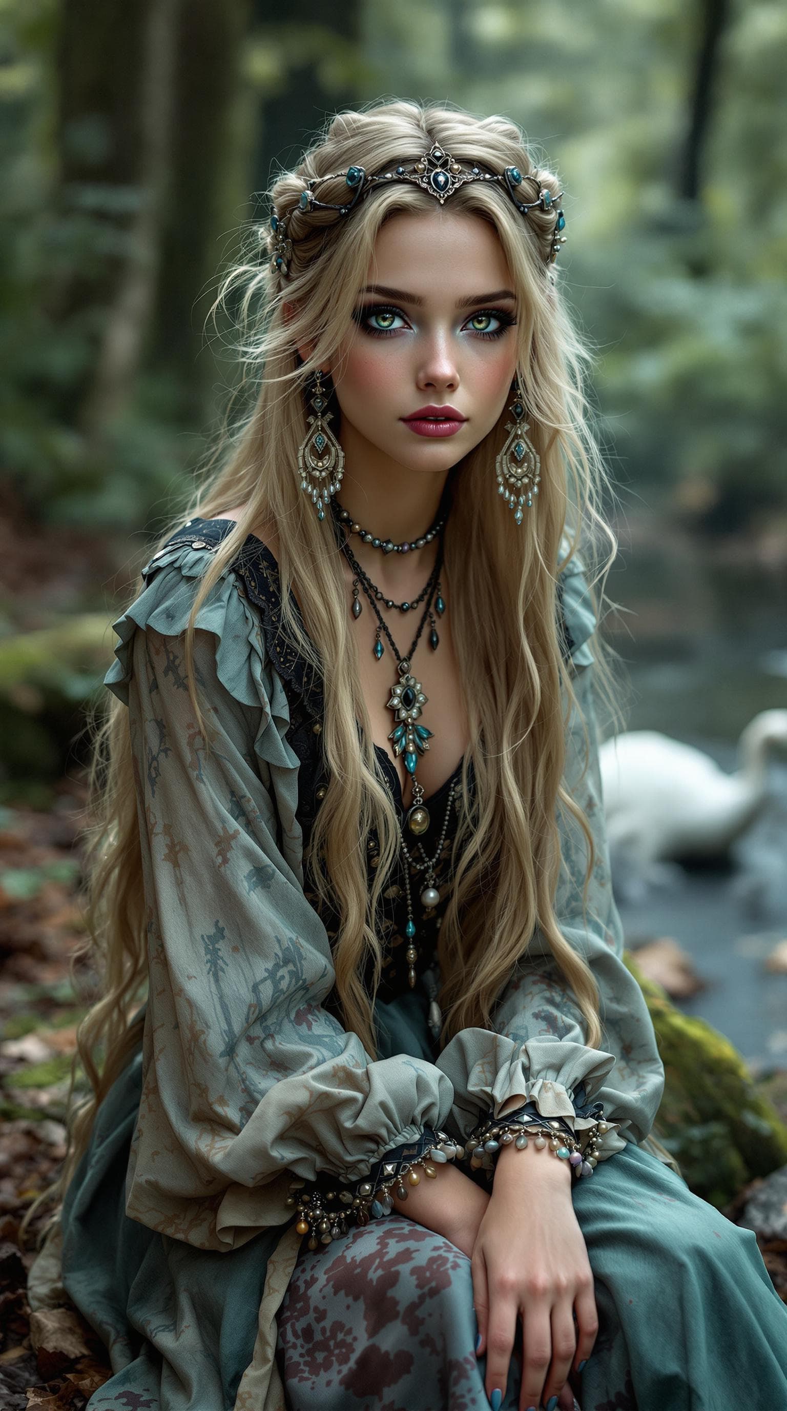 AI generated: a professional photo of a exceptionally of the most beautiful girl in the world, Transylvanian gypsy...