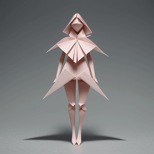 AI generated: an origami of a woman

