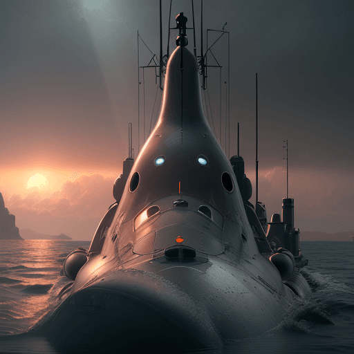 AI generated: Ultra realistic submarine photo, dramatic light, pale dawn, cinematic lighting, artstation trend, 4k...