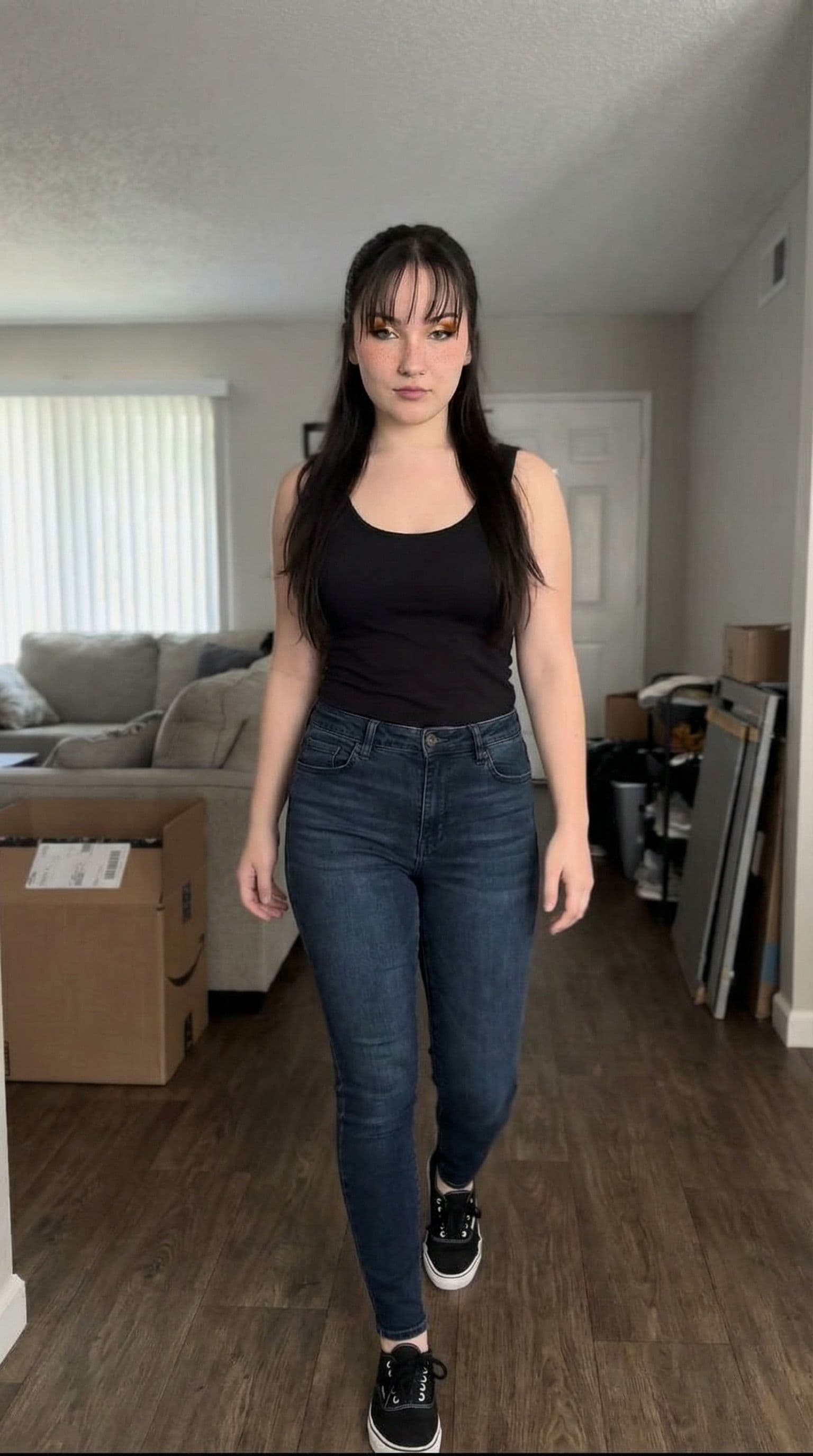 AI generated: turn into a full body picture, keep original face, keep face unaltered, do not alter her face