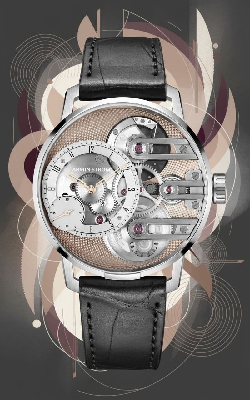 AI generated: die Uhr eingebettet in farblich passendem Hintergrund. Künstlerisch. Modernes Design. Kreativ. 