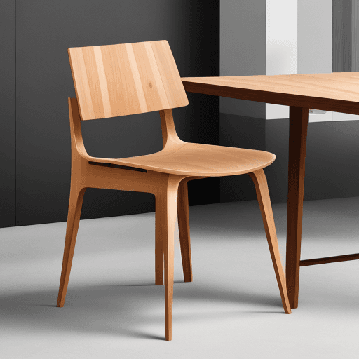 AI generated: Modern, chair, wooden, furniture, 
