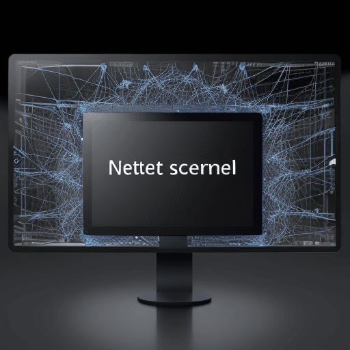 AI generated: image of a computer screen showing networked words, large language model, realistic

