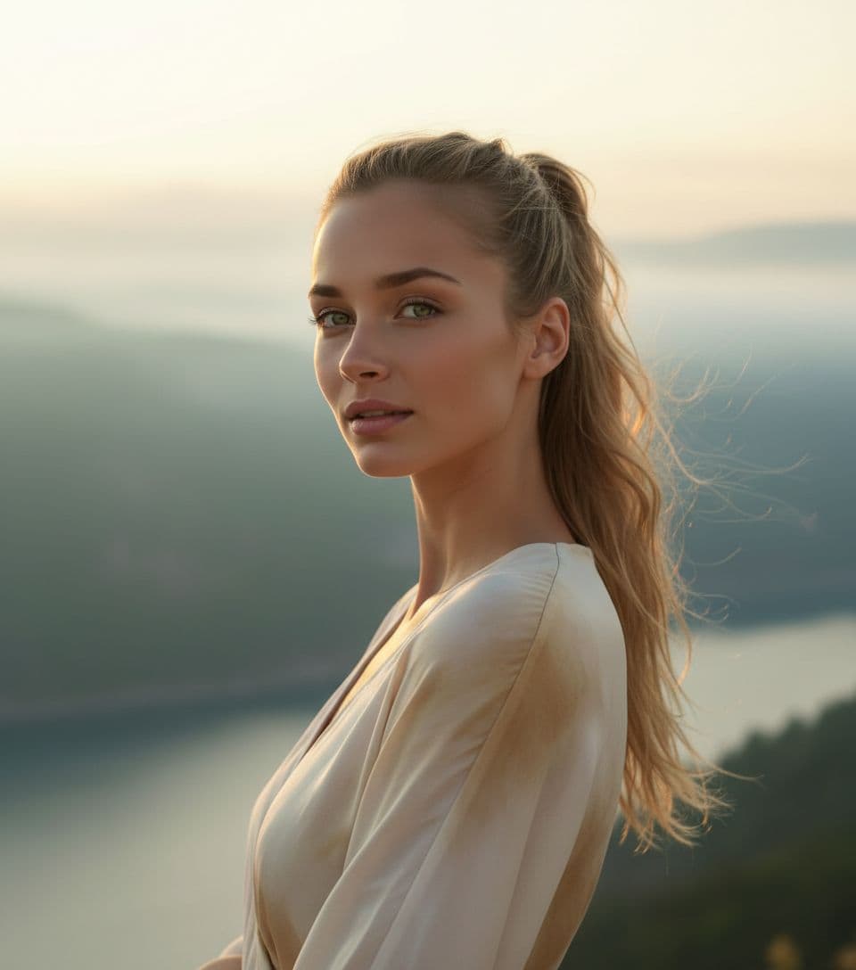 AI generated: "Image is a high resolution full-hight vertical portrait, dramatic cinematic style, golden hour sunr...