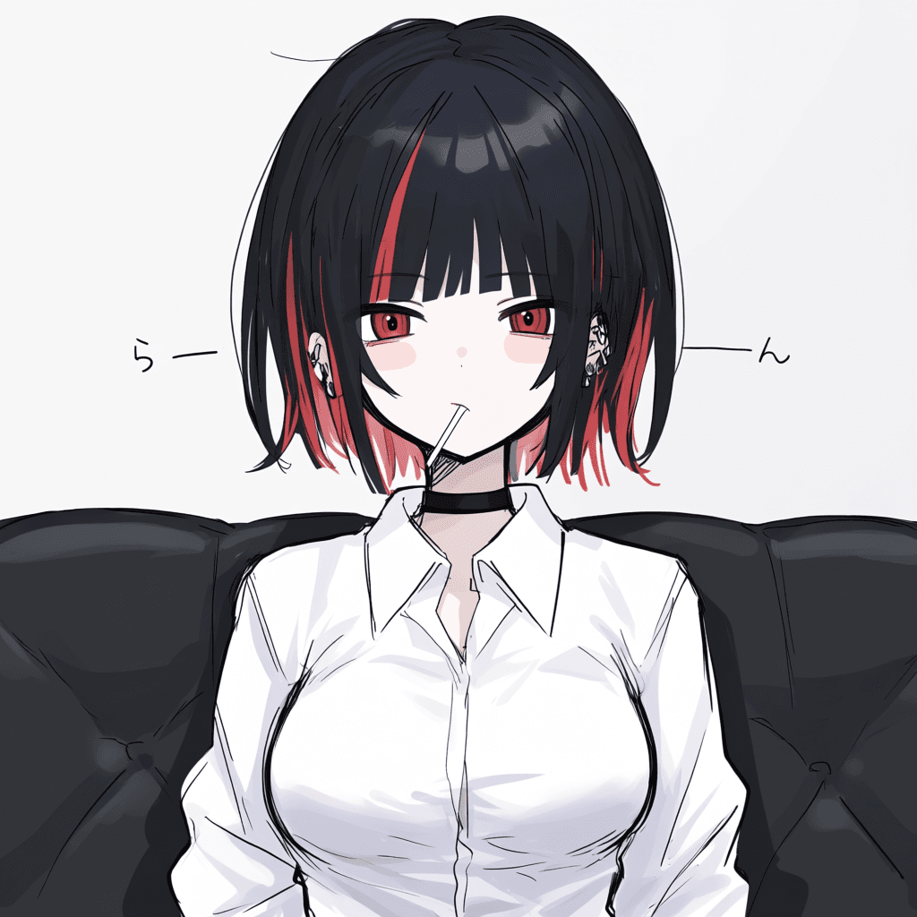 Minimalist line art anime style - Image 5