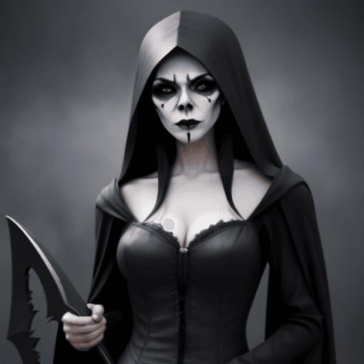 AI generated: lady grim reaper