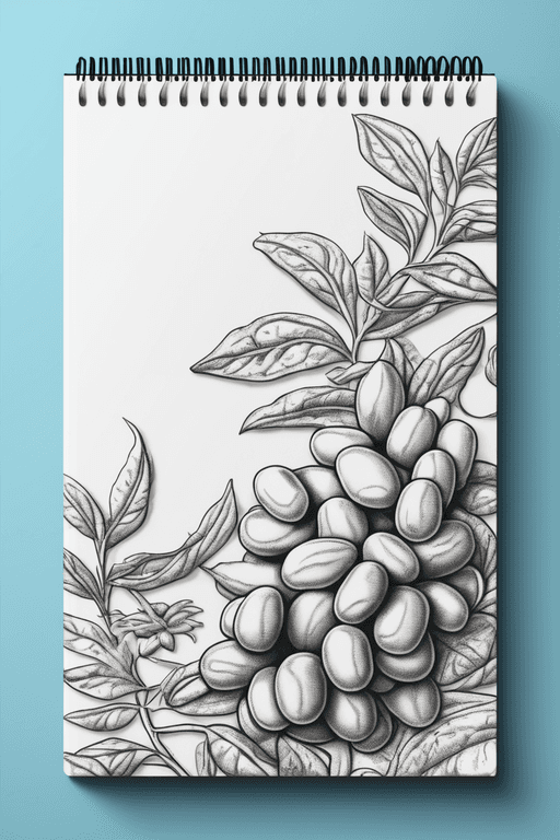 AI generated: show 
drawn


multiflora bean 
on the cover of a notepad

notepad 3d mockup design
——

on ...
