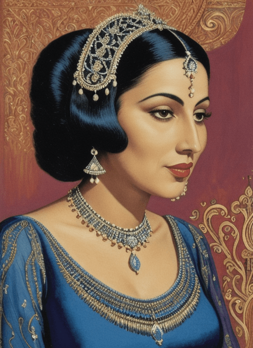 AI generated: Kay Nielsen, Basil Gogos, Alberto Savinio, James Gurney, Surrealism, close-up of a Morrocan woman in...