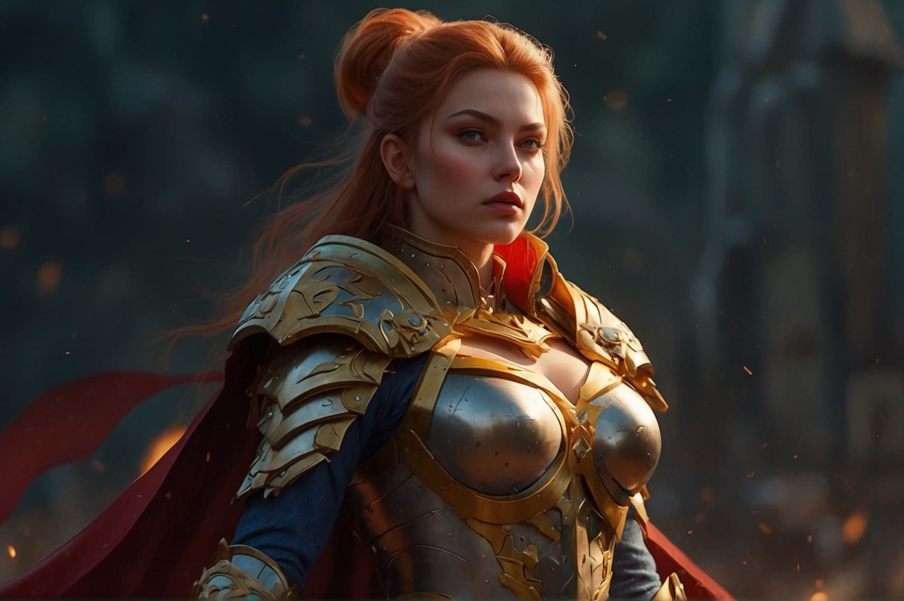 AI generated: A gorgeously fierce Bulgarian princess, possessing flawless curves and adorned in ancient Bulgarian ...