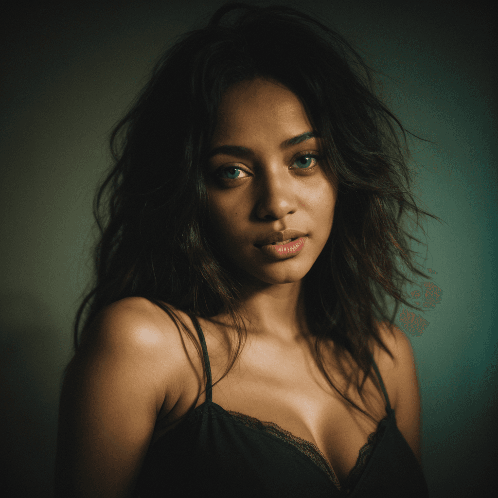 AI generated: photograph of a young (shyly:0.8) (smiling:0.8) (scantly:1.1) clad (curvy:0.9) African (Ethiopian:1....