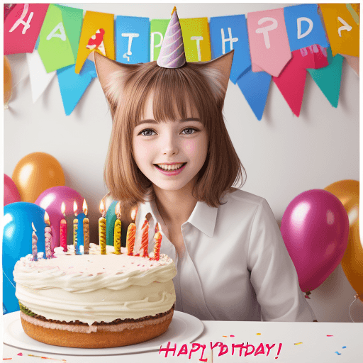 AI generated: Birthday congratulations from cat