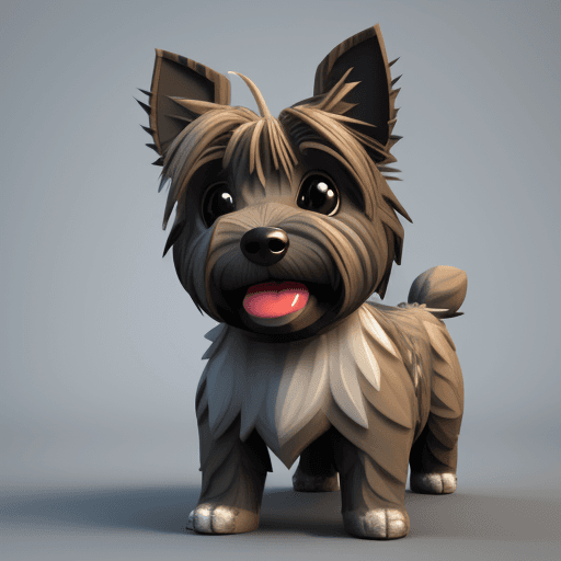 AI generated: 3D cartoon cairn terrier