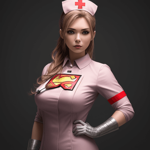 AI generated: modelshoot style, (extremely detailed 8k wallpaper), a medium shot photo of a (super hero nurse woma...