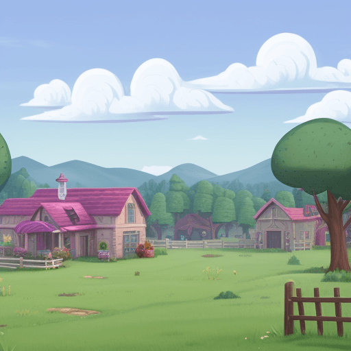 AI generated: ponyville